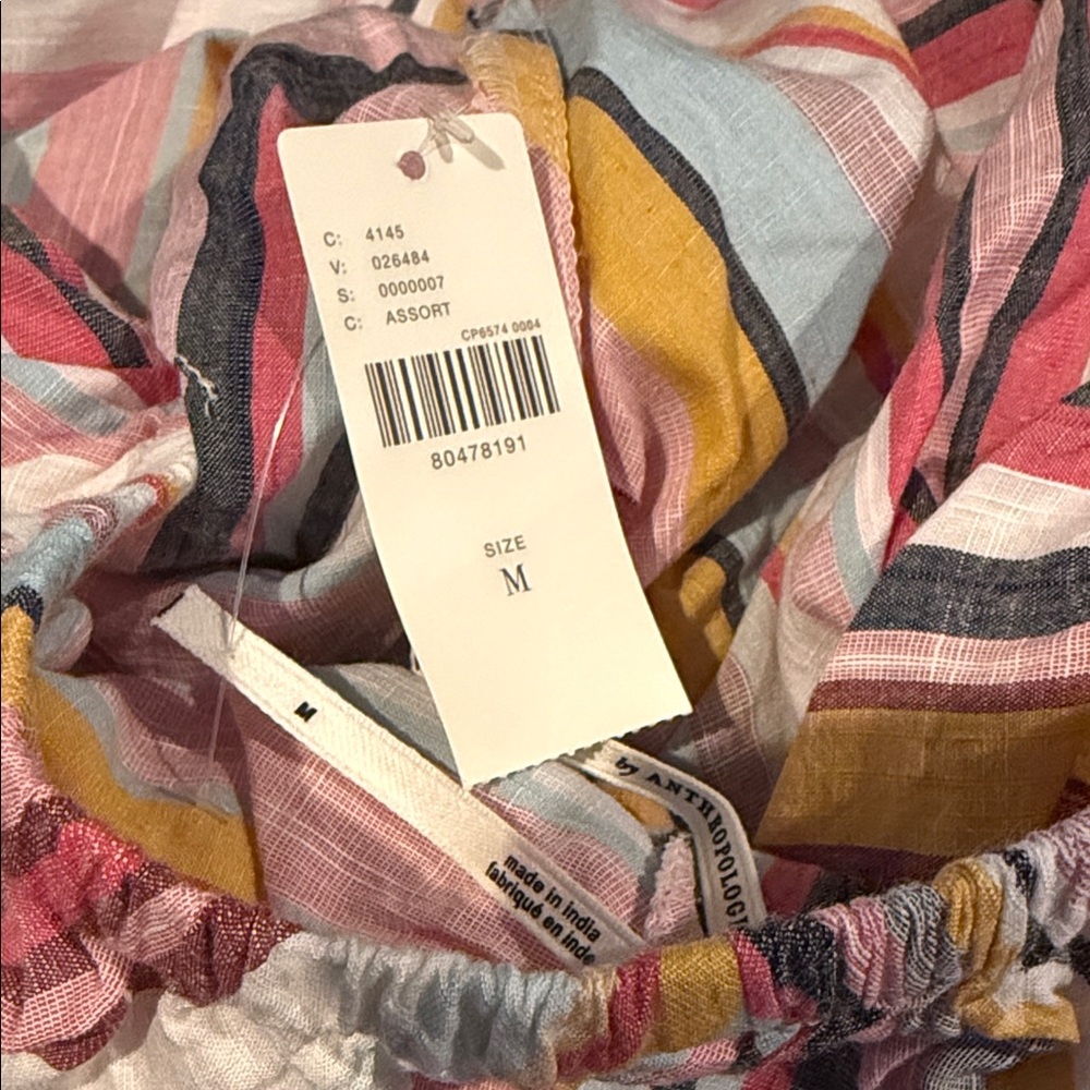 NWT Anthropologie Stripe Maxi Dress M Tank Sundress Vacation Cotton 6 8 - Picture 2 of 8